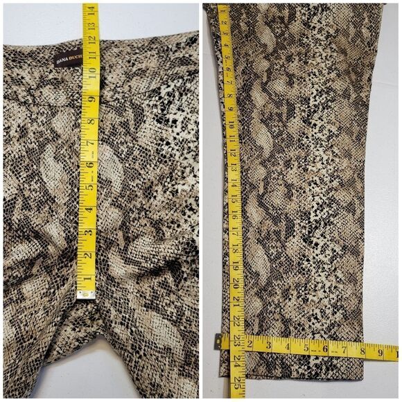Snakeskin Print Women's Cropped Pants Baddie Bikercore Animal Pattern Edgy - Picture 7 of 8